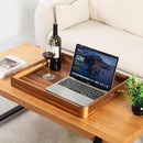 Wooden Serving Tray with Handles,Rustic Ottoman Tray for Kitchen Counter/Coffee Table/Living Room Decor,Versatile Tray for Party Picnic Barbecue by CozyNest Decor