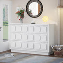 Anbuy White Baby Dresser for Bedroom, Dresser for Baby with 6 Drawers, Storage and Organization Unit with Square Handles, for Nursery, Kids by TinyTreasures Baby Boutique