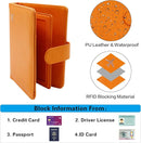 Melsbrinna Rfid Passport Holder for Travel women/Men, Cute Passport Wallet Rfid Blocking Card Slots, Rfid Passport Cover/CaseTravel Wallet, Passport Book Holder (1, Orange) by TinyTreasures Baby Boutique