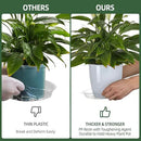 BORPEIN Plant Saucer (8,10,12inch, 18 Pack) Clear Plastic Plant Trays for Pots Indoors Outdoors,Thicker Flower Pot Saucers, Plant Plate to Catch Water by GreenHaven Gardens