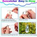 120mm Crystal Suncatcher, 2 Pack Large Prism Sun Catchers Windows Hanging Ornaments Rainbow Maker Pendant Indoor Outdoor Garden Chandelier Birthday Wedding Party Valentines Day Gifts for Women by GreenHaven Gardens