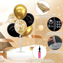 TONIFUL 4 Set Black Gold Balloon Centerpieces for Table,Balloon Stand Kit for Black Gold Party Decor 40th 50th 60th 70th Birthday Decorations Halloween Anniversary Graduation Decorations 2025 by TinyTreasures Baby Boutique