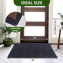 Door Mat Home Welcome Mats Outdoor and Indoor, Heavy-Duty Low-Profile Non-Slip Front Welcome Mat for Home Entrance, Outside Entry, Yard, Floor, Patio (Black, 36x24) by CozyNest Decor
