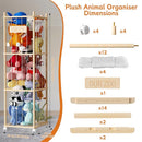 Stuffed Animal Toy Storage, 53 Inch Tall Wooden Toy Storage Rack Space-Saving Plushie Toy Organizers and Storage on Playhouse,Playroom,Bedroom -No Tools Easy Assembly by TinyTreasures Baby Boutique
