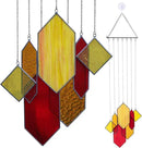 Stained Glass Window Hanging from Son Sun Catchers Wall Hanging Window Decor Sunset Glow Stain Glass Handcrafted Preassembled Vivid Real Stained Glass Art Sun Catcher by GreenHaven Gardens