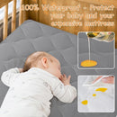 Yoofoss Waterproof Crib Mattress Protector, Quilted Crib Mattress Pad Cover Soft and Breathable, Machine Washable Toddler Mattress Protector for Standard Baby Crib Size 52''x28'' by TinyTreasures Baby Boutique
