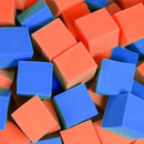 Foam Pit Cubes, 24 PCS 5 Inches Gymnastics Foam Blocks Trampoline Blocks, Multi-Sport Protective Padding for Freerunning, Trampoline, Parkour, Skate Parks & BMX - Dark Blue & Orange by TinyTreasures Baby Boutique