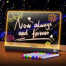 lumiboard led Drawing Board Message Board with Lights for Drawing Creative Advertising Board for Writing Drawing Note Taking Advertising Display Glow-in-The-Dark Acrylic (11.8 * 7.9 inches) Kids Gift by TinyTreasures Baby Boutique