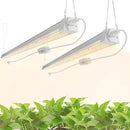 FREELICHT 2 Pack 4FT LED Grow Light with Timer, 40W (250W Equivalent), Full Spectrum Grow Lights for Indoor Plants with 9/12/15H Timer, Linkable Plant Growing Lamp for Hydroponic Plants Seeding Veg by GreenHaven Gardens