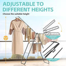 APEXCHASER Clothes Drying Rack, Oversized Drying Rack Clothing with Height-Adjustable, Foldable Gullwings Metal Laundry Rack, Indoor Outdoor Use, No Assembly, Black by CozyNest Decor