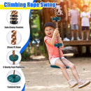 Hungdao 2 Set Gym Ring Trapeze Swing Bar and Climbing Rope with Platforms Disc Heavy Duty Coated Chains Seat Accessories for Outdoor Indoor Playground Backyard(Green) by TinyTreasures Baby Boutique