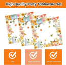 40Pcs Fall Paper Plates and Napkins Party Supplies, Disposable Thanksgiving Pumpkin Flower Wreath Plates Napkins Dinnerware Set for Autumn Theme Party Decorations (Fall) by CozyNest Decor