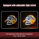 Skull Headphone Neon Sign Headphone Neon Light for Wall Decor LED Dimmable USB Skull Light Up Sign for Halloween Party Game Room Personalized Gifts(12.6 * 16.5In) by CozyNest Decor