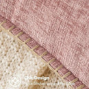 MIULEE Pack of 2 Couch Throw Pillow Covers 20x20 Inch Blush Pink Farmhouse Decorative Pillow Covers with Stitched Edge Soft Chenille Solid Dyed Spring Pillow Covers for Sofa Bed Living Room by CozyNest Decor