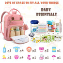 Baby Diaper Bag Backpack, Travel Diaper Bags for Baby Girl Boy Large Capacity Baby Bag Backpack for Women Light Pink by TinyTreasures Baby Boutique