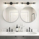 Fabuday Silver Round Mirror 28 Inch - Big Circle Mirror for Bathroom, Living Room, Hallway, Entryway, Matte Aluminum Frame Circular Mirrors for Wall Decor by CozyNest Decor