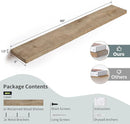 Floating Shelves | 8" Deep Rustic Reclaimed Barnwood Wall Hanging Shelves with Invisible Heavy-Duty Metal Bracket | Wall Mounted | Farmhouse Style | 48 inches, 2 PCs, Distressed Natural