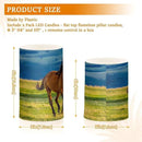 Flickering Flameless Candles, Beautiful Horses Summer Field LED Candles with Remote Timer, Set of 2 Battery Operated Candle for Valentine Wedding Birthday by GreenHaven Gardens