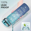 Enerbone Water Bottle, Leakproof BPA & Toxic Free, Motivational Water Bottle with Times to Drink and Straw, Fitness Sports Water Bottle with Strap for Office, Gym, Outdoor Sports by CozyNest Decor