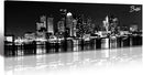 DJSYLIFE Boston Skyline Wall Art Canvas Wall Art Black and White Modern Panoramic Cityscape Pictures Paintings for Bedroom Office Decor, Ready to Hang 13.8"x47.3" by CozyNest Decor