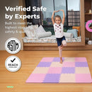 MioTetto Foam Floor Tiles for Kids - Non-Toxic Soft Comfortable Baby Play Mat, Thick Tummy Time Mat, Interlocking Foam Tiles for Development & Crawling, Soft Cushioned Play mat for Babies 6-12 Months by TinyTreasures Baby Boutique