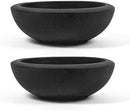 ARBORA 21" Santorini Bowl 2-Pack with Classic Black Finish - Polyresin Indoor and Outdoor Planters, Durable, Weatherproof, Lightweight, Large Plant Pots for Patio, Garden, Deck, Entryway by GreenHaven Gardens