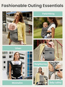 GROWNSY Baby Carrier Newborns to Toddlers, Ergonomic Baby Toddler Carrier Slings Wraps with Head Support, Easy to Wear,Infant Carrier Baby Gift,Travel and Hiking Friendly, for Babies 7 to 44 lb(Black) by TinyTreasures Baby Boutique