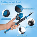 Kids Fishing Pole Kit Set，Portable Telescopic Fishing Rod and Reel Combo Full Kits for Boys, Girls, Beginner, Youth by TinyTreasures Baby Boutique