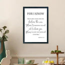 LuZhiQiang Jeremiah 29 11 Wall Art 16"×11" For I Know The Plans I Have for You Sign Wood Framed Wall Decor Hanging (Black) by CozyNest Decor