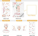 Custom Baby Crib Bedding Set - 5 Pcs Personalized Name Baby Crib Set with Double Layer Blanket - Soft Tulip Bunny Nursery Bedding Set for Girls Boys - Customized Gifts for Infants Toddlers by TinyTreasures Baby Boutique