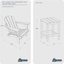 WO Home Furniture Adirondack Chair Table Set of 2 PCS Outdoor Folding Chair w Side Table Weather/UV Resistant for Lawn, Garden, Bon Fire, Balcony (Orange) by GreenHaven Gardens