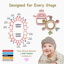 2 Pack Baby Teething Toys for 0-6 & 6-12 Months, Food Grade Silicone Teething Mitten No Drop Teether and Ring Teether, BPA Free, One-Piece, CPC Certified Baby Chew Toys for Sucking Needs by TinyTreasures Baby Boutique