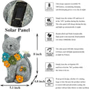 Garden Outdoor Decor Cat Statue with Solar Succulent Resin and 6 LEDs, Large Cats Sculpture with Butterfly Solar Lights for Patio, Balcony, Yard, Lawn Ornament by GreenHaven Gardens