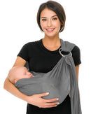 CUBY Water Baby Sling Carrier Lightweight Breathable Mesh Baby Ring Slings, Adjustable Quick-Drying Ring Sling Baby Carrier for Newborn Kids Toddlers Summer Swimming Pool Beach(Light Gray) by TinyTreasures Baby Boutique