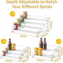 RCHYFEED Spice Rack Organizer for Cabinet,4 Tier Spice Organization for Cabinet Easy Visibility,Tierd Spice Rack Seasoning Organizer for Kitchen Countertop Pantry,Metal(White, 2Pack) by CozyNest Decor