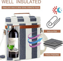 Zormy 3 Bottle Insulated Wine Tote Cooler Bag, Portable Carrier with Corkscrew Opener and Shoulder Strap for Beach Travel Picnic, Unique Carrier by TinyTreasures Baby Boutique