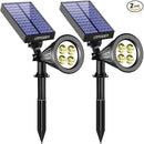 URPOWER Solar Lights Outdoor, Adjustable Solar Spot Lights Outdoor, 2-in-1 Waterproof Solar Landscape Spotlights Wall Light, Dusk-to-Dawn Solar Powered Outdoor Light for Garden, Yard (2 Pack Warm) by GreenHaven Gardens