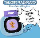 ZEENKIND French & English Talking Flash Cards with 224 Sight Words for Toddlers 2 3 4 5 6 Years Old, Learn French for Kids, Audio Pocket Speech Early Learning Bilingual Flashcard Toys, 112 Cards by TinyTreasures Baby Boutique