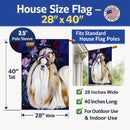 Shih Tzu House Flag 28x40 Porch Sleeve Pole Decorative Outside Yard Banner Artwork Wall Hanging, Polyester
