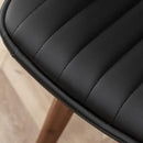 LUNLING Swivel Dining Room Chairs Set of 2, Mid Century Modern Black Faux Leather Kitchen Chairs with Arms,Bamboo Legs Side Chairs No Wheels,Accent Chair for Dining Rooms and Offices by CozyNest Decor