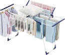 APEXCHASER Clothes Drying Rack, Foldable Gullwing Laundry Rack for Indoor Outdoor, 10pcs Clips with Bag, Collapsible Space-Saving Drying Rack for Clothes Towels Dolls, White by TinyTreasures Baby Boutique