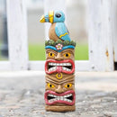 Tiki Totem Pole-Solar Tiki Statue Head Decor - 12.32 inch Tall Tiki Decorations for Tiki Bar Outdoor Patio Balcony Yard Backyard by GreenHaven Gardens