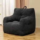 Bean Bag Chair, Bean Bag Chair for Adults, Fluffy and Comfy Bean Bag with Filler, Bean Bag Sofa Chair for Reading, Gaming, Stuffed High-Density Foam, Grey by CozyNest Decor