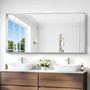 Silver Bathroom Mirror, 30x60 Inch Rectangular Deep Frame Mirror, Large Wall Mounted Bathroom Vanity Mirror Over Sink for Bedroom,Restroom, Living Room, Hangs Vertically or Horizontally by CozyNest Decor