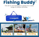 DaddyGoFish Kids Fishing Pole - Rod Reel Combo Tackle Box Starter Set - First Year Small Gear Kit for Boys Girls Toddler Youth Age Beginner Little Children by TinyTreasures Baby Boutique