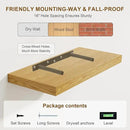 Floating Shelves for Wall, 8 Inch Deep Floating Shelves, 24"W x 8"D Wall Shelves Set of 2, Rustic Wood Floating Shelf for Home Decor, Deep Storage Shelves for Kitchen, Bedroom, Living Room by CozyNest Decor