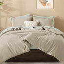 Litanika Oatmeal Comforter California King Size, 3 Pieces Cal King Lightweight Solid Bedding Comforter Set, All Season Fluffy Bed Set (104x96In Comforter & 2 Pillowcases) by CozyNest Decor