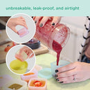 Olababy Clear Sense Silicone Storage Containers 4pk for Baby Food, Snacks, Formula, Puree, Sauce & More | Micro Plastic & BPA-Free | Daycare Essentials for Toddlers and Kids (Lemon, 2 oz / 60 ml) by TinyTreasures Baby Boutique