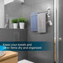 Wall Mounted Towel Rack JSVER 2 Arms Extended Swivel Towel Holder, SUS304 Stainless Steel Towel Racks for Bathroom, Kitchen by CozyNest Decor