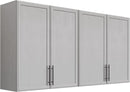 FIMELLO 59" Laundry Room Cabinets Wall Mounted, Kitchen Wall Cabinet with Adjustable Shelf, Wall Cabinets with Doors for Laundry Room, Upper Cabinets for Bathroom, Gray by CozyNest Decor